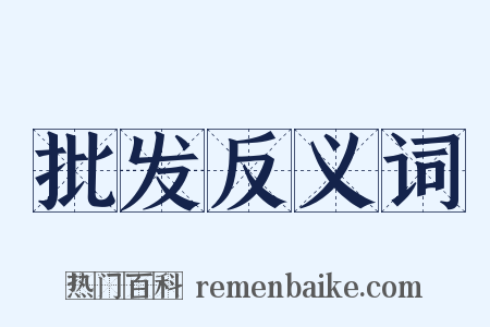 批发反义词是什么意思的图片